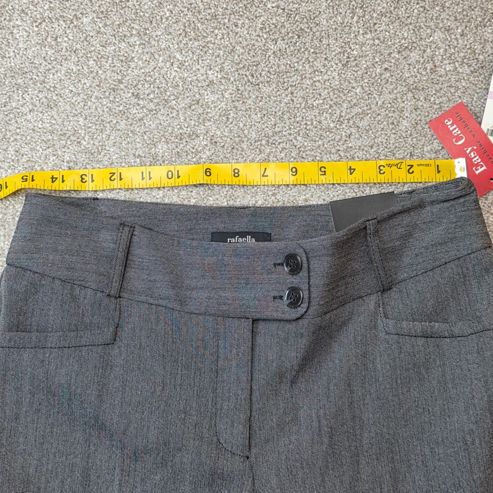 Rafaella Curvy Fit Dress Pants Womens 6P Gray Easy Care Bootcut Trousers NWT
458 - Picture 2 of 4
